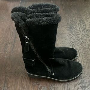 Valdini Black Suede Boot 6.5